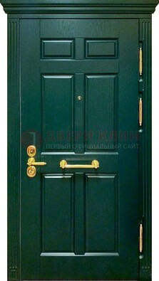 Классическая зеленая дверь с виноритом на улицу ДВТ-248